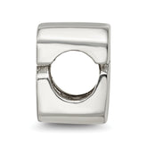 Sterling Silver Number 6 Bead with Polished Finish  Solid, Casted Design